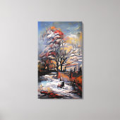 田舎の冬 キャンバスプリント (正面)