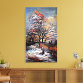 田舎の冬 キャンバスプリント (インサイチュ (リビング))