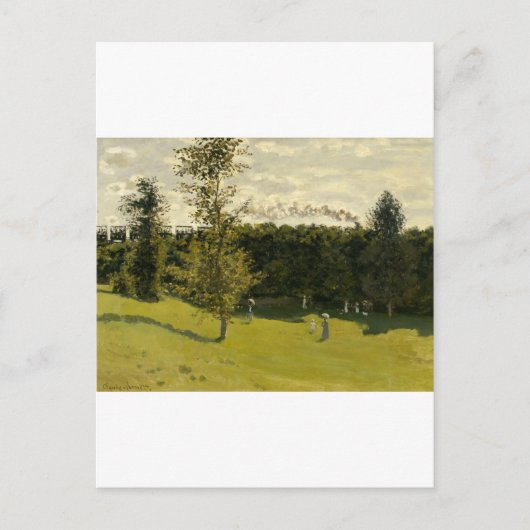 田舎の列車（1870年） ポストカード (正面)