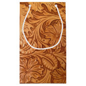 田舎の古い西カウボーイの西洋革 スモールペーパーバッグ (裏面)