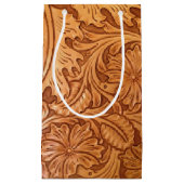 田舎の古い西カウボーイの西洋革 スモールペーパーバッグ (正面)