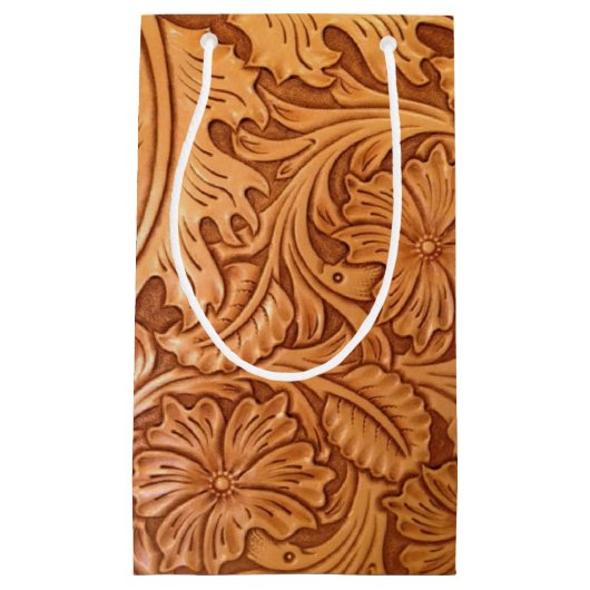 田舎の古い西カウボーイの西洋革 スモールペーパーバッグ (正面)