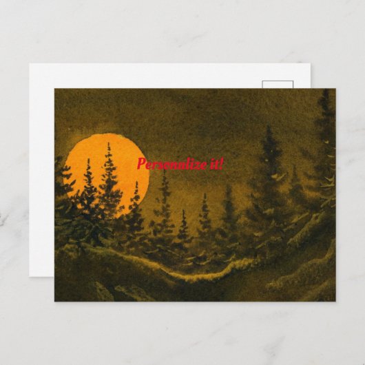 田舎の夜景ハンターの月 シーズンポストカード (正面/裏面)