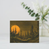 田舎の夜景ハンターまたは収穫月 ポストカード (スタンド正面)