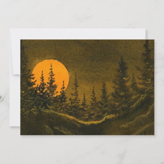 田舎の夜景ハンターまたは収穫月 招待状 (正面)