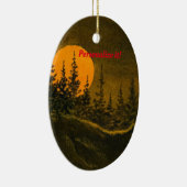 田舎の夜景、ハンターの月または収穫月 セラミックオーナメント (右)