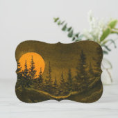 田舎の夜景、ハンターまたは収穫月 サンキューカード (スタンド正面)