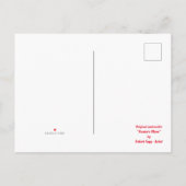 田舎の夜景、ハンターまたは収穫月 案内ポストカード (裏面)