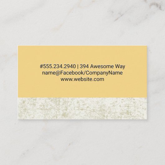 田舎の家畜 名刺 (裏面)