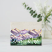 田舎の山の結婚式 | Save the Date ポストカード (スタンド正面)