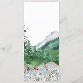 田舎の山の野の花 | ボヘミアンスタイルの結婚式メニュー メニュー (裏面)