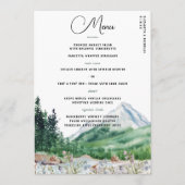 田舎の山の野の花 | ボヘミアンスタイルの結婚式メニュー メニュー (正面)
