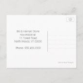 田舎の新しい住所カントリーロード秋はがき 案内ポストカード (裏面)