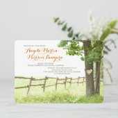 田舎の木の愛のツリー結婚式の招待状 招待状 (スタンド正面)