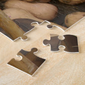 田舎の木製カートのカボチャとホイール ジグソーパズル (側面)