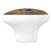 田舎の木製カートのカボチャとホイール セラミックノブ (側面)