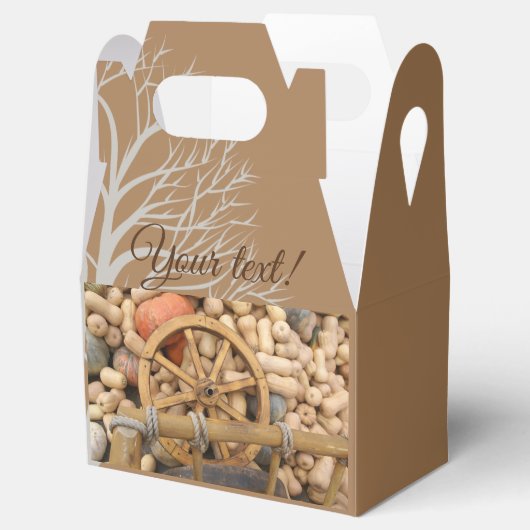 田舎の木製カートのカボチャとホイール フェイバーボックス (オープン)