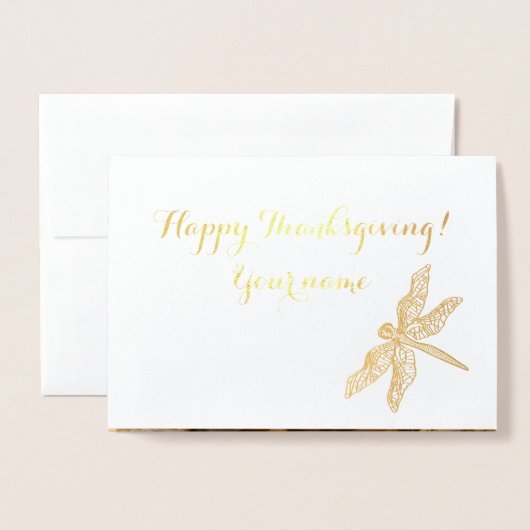 田舎の木製カートのカボチャとホイール 箔カード (封筒付き正面)