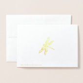 田舎の木製カートのカボチャとホイール 箔カード (裏面封筒付き)