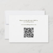 田舎の森のグリーンウェディング ウェブサイトQRコード 出欠カード (裏面)