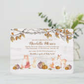 田舎の森の動物たちからのご招待 招待状 (スタンド正面)