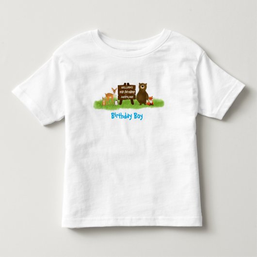 田舎の森パーティー動物の主役ゲスト トドラーTシャツ (正面)