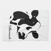 田舎の牛のキッチンタオル キッチンタオル (横)