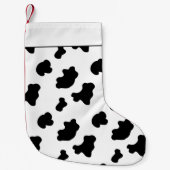 田舎の牛のパターンのクリスマスストッキング スモールクリスマスストッキング (正面)