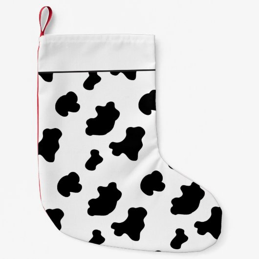 田舎の牛のパターンのクリスマスストッキング スモールクリスマスストッキング (正面)
