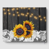 田舎の田舎風のヒマワリ結婚スの木 ゲストブック (裏面)