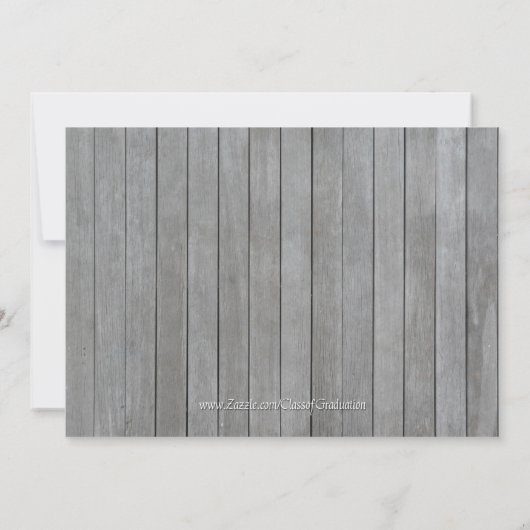 田舎の白デイジー卒業パーティー招待状 招待状 (裏面)