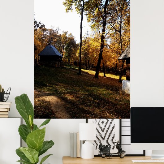 田舎の紅葉 ポスター (ホームオフィス)