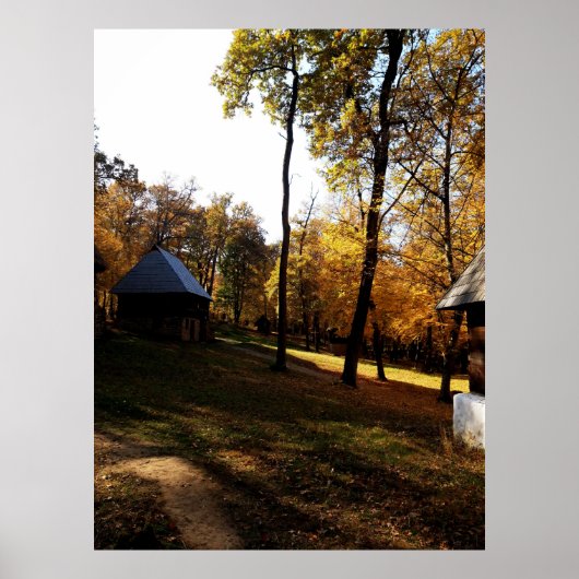 田舎の紅葉 ポスター (正面)