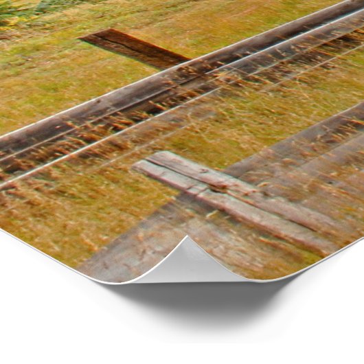 田舎の紅葉 ポスター (角)