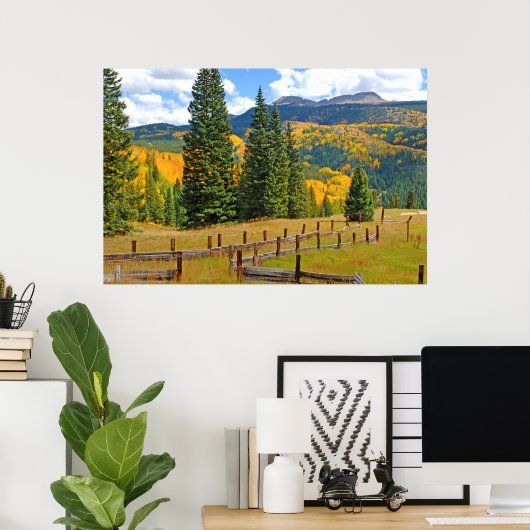 田舎の紅葉 ポスター (ホームオフィス)