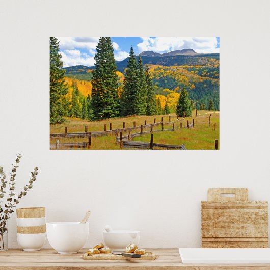 田舎の紅葉 ポスター (キッチン)