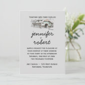 田舎の納屋でのカントリーウェディング招待状 招待状 (スタンド正面)