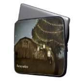 田舎の納屋と木のライト Laptop Sleeve Case ラップトップスリーブ (正面左)