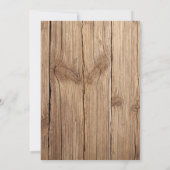 田舎の納屋の木ひまわりウェディング日付を保存 セーブザデート (裏面)