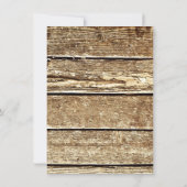 田舎の納屋の木製のウェディングシャワー招待状 招待状 (裏面)