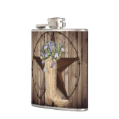 田舎の納屋の森の野草のカウボーイの西の星 フラスク (左)