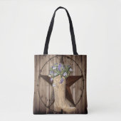 田舎の納屋の森の野草の西の星女性のカーボーイ トートバッグ (正面)