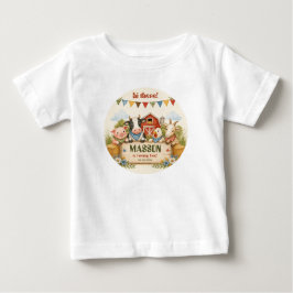 田舎の納屋 2歳の誕生日パーティー ベビーTシャツ