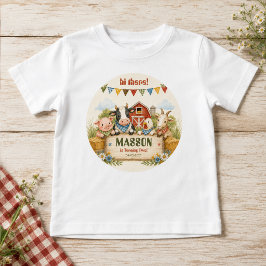 田舎の納屋 2歳の誕生日パーティー ベビーTシャツ