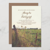 田舎の結婚前お披露目パーティー招待状 招待状 (正面/裏面)