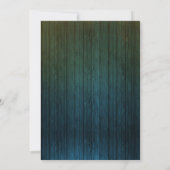 田舎の結婚式のストリングライトのぼかし 招待状 (裏面)