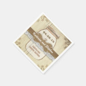 田舎の結婚式の紙ナプキン – mason jar スタンダードカクテルナプキン (角)