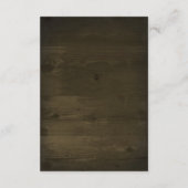 田舎の結婚式の素朴な宿泊用カード エンクロージャーカード (裏面)