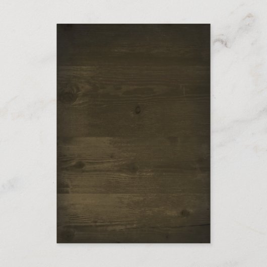 田舎の結婚式の素朴な宿泊用カード エンクロージャーカード (裏面)