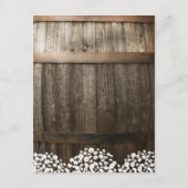 田舎の結婚式の詳細 | ライトのストリング エンクロージャーカード (裏面)